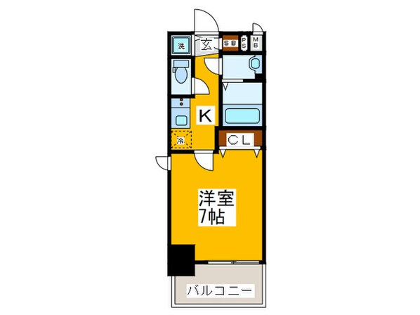 ﾌｫｰﾘｱﾗｲｽﾞ南堀江ｳﾞｨｰﾀ(1403)の物件間取画像